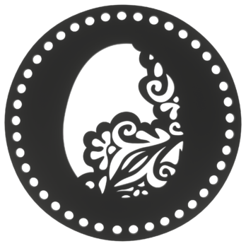 CZARNA BAZA DO KOSZYKA DNO SPÓD PŁYTA HDF DO MAKRAMY SZYDEŁKA JAJKO 20CM