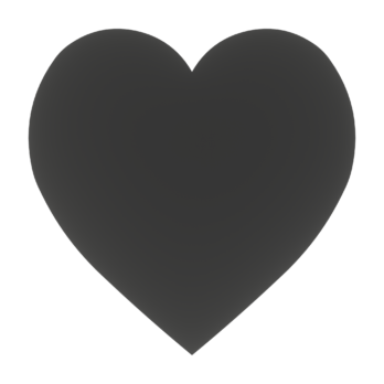 CZARNE SERCE SERDUSZKA SERDUSZKO OZDOBA DECOUPAGE DEKORACJA ŚLUB 7,5 CM