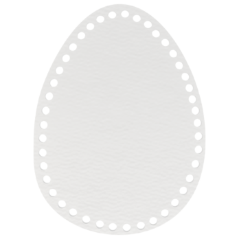 BIAŁA BAZA DO KOSZYKA DNO SPÓD PŁYTA HDF DO MAKRAMY JAJKO 17,5X24CM