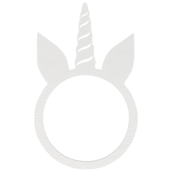 BIAŁA OBRĘCZ JEDNOROŻEC RÓG 25 CM BAZA MAKRAMA ŁAPACZ SNÓW