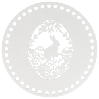 BIAŁA BAZA DO KOSZYKA DNO SPÓD PŁYTA HDF DO MAKRAMY ZAJĄC JAJKO KOŁO 20CM