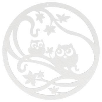 BIAŁA OBRĘCZ SÓWKI SOWY 24 CM BAZA MAKRAMA ŁAPACZ SNÓW