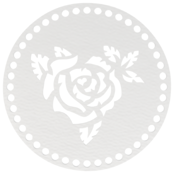 BIAŁA BAZA DO KOSZYKA DNO SPÓD PŁYTA HDF DO MAKRAMY RÓŻA KOŁO 15CM