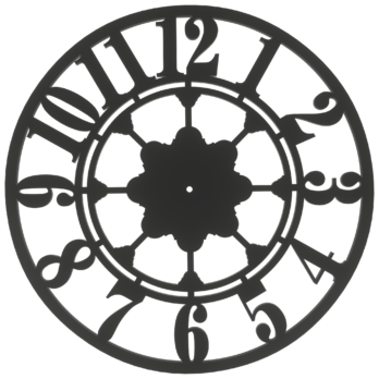 CZARNA TARCZ TARCZA ZEGARA PŁYTA HDF DECOUPAGE ZEGAR ŚCIENNY DEKOR OZDOBA