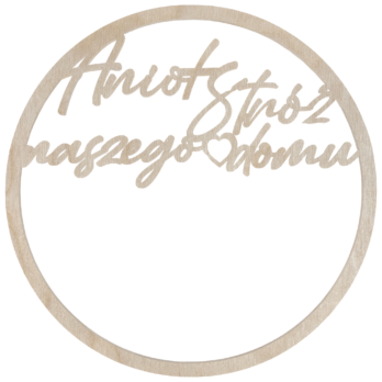 DREWNIANA OBRĘCZ ANIOŁ STRÓŻ NASZEGO DOMU BAZA MAKRAMA ŁAPACZ SNÓW