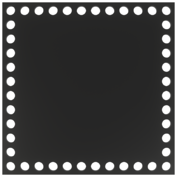 CZARNA BAZA DO KOSZYKA DNO SPÓD PŁYTA HDF DO MAKRAMY SZYDEŁKA KWADRAT 15CM