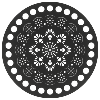 CZARNA BAZA DO KOSZYKA DNO SPÓD PŁYTA HDF DO MAKRAMY SZNUREK AŻUR KOŁO 15CM