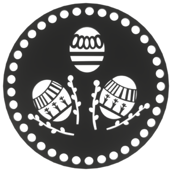 CZARNA BAZA DO KOSZYKA DNO SPÓD PŁYTA HDF DO MAKRAMY JAJKA BAZIE KOŁO 15 CM