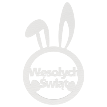 BIAŁA OBRĘCZ ZAJACZEK ZAJĄC WIELKANOC WESOŁYCH ŚWIĄT BAZA MAKRAMA