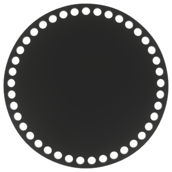 CZARNA BAZA DO KOSZYKA DNO SPÓD PŁYTA HDF DO MAKRAMY SZYDEŁKA KOŁO 18CM