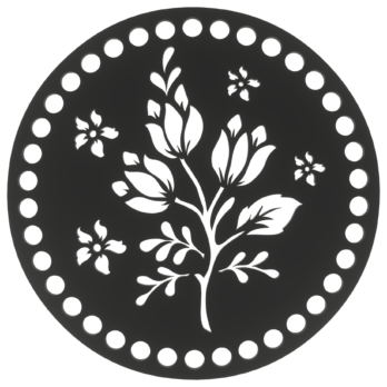 CZARNA BAZA DO KOSZYKA DNO SPÓD PŁYTA HDF DO MAKRAMY KWIATY GAŁĄZKI 15CM