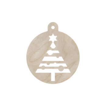 DREWNIANA BOMBKA CHOINKA NA CHOINKĘ OZDOBY ŚWIĄTECZNE BOŻE NARODZENIE DECOR