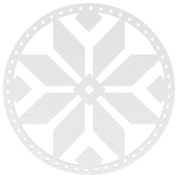 BIAŁA BAZA DO KOSZYKA DNO SPÓD PŁYTA HDF DO MAKRAMY SZNURKA ROMBY KOŁO 15CM