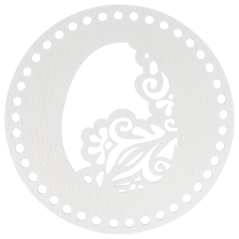 BIAŁA BAZA DO KOSZYKA DNO SPÓD PŁYTA HDF DO MAKRAMY SZYDEŁKA JAJKO 20CM