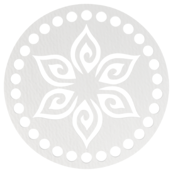 BIAŁA BAZA DO KOSZYKA DNO SPÓD PŁYTA HDF DO MAKRAMY KWIAT KOŁO 15 CM