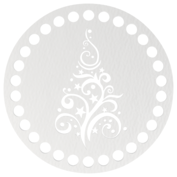 BIAŁA BAZA DO KOSZYKA DNO SPÓD PŁYTA HDF DO MAKRAMY CHOINKA KOŁO 15CM