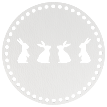 BIAŁA BAZA DO KOSZYKA DNO SPÓD PŁYTA HDF DO MAKRAMY ZAJĄC KRÓLIK KOŁO 20CM