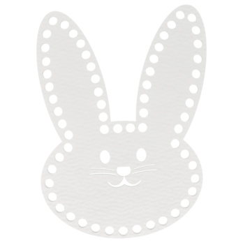 BIAŁA BAZA DO KOSZYKA DNO SPÓD PŁYTA HDF DO MAKRAMY KRÓLIK ZAJĄC 20X14CM