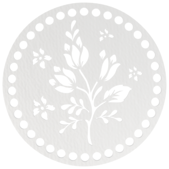 BIAŁA BAZA DO KOSZYKA DNO SPÓD PŁYTA HDF DO MAKRAMY KWIAT KOŁO 18CM