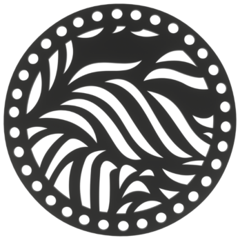 CZARNA BAZA DO KOSZYKA DNO SPÓD PŁYTA HDF DO MAKRAMY FALE KOŁO 15CM