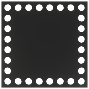 CZARNA BAZA DO KOSZYKA DNO SPÓD PŁYTA HDF DO MAKRAMY SZYDEŁKA KWADRAT 10CM