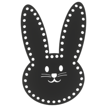 CZARNA BAZA DO KOSZYKA DNO SPÓD PŁYTA HDF DO MAKRAMY ZAJĄC KRÓLIK 20X33CM