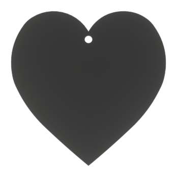 CZARNE SERCE ZAWIESZKA SERDUSZKO OZDOBA DECOUPAGE DEKORACJA ŚLUB 10 CM