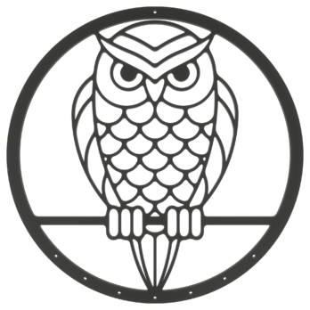 CZARNA OBRĘCZ SOWA SÓWKA 24 CM BAZA MAKRAMA ŁAPACZ SNÓW