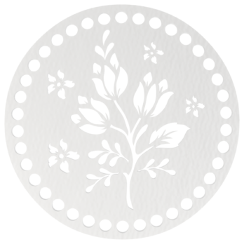 BIAŁA BAZA DO KOSZYKA DNO SPÓD PŁYTA HDF DO MAKRAMY KWIATY GAŁĄZKI 15CM