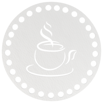 BIAŁA BAZA DO KOSZYKA DNO SPÓD PŁYTA HDF DO MAKRAMY FILIŻANKA KOŁO 15CM