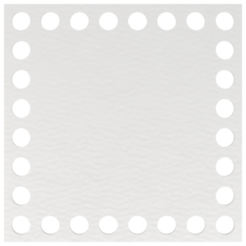 BIAŁA BAZA DO KOSZYKA DNO SPÓD PŁYTA HDF DO MAKRAMY SZYDEŁKA KWADRAT 10CM