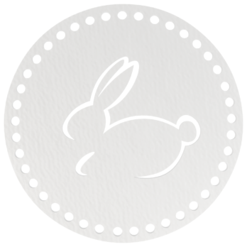 BIAŁA BAZA DO KOSZYKA DNO SPÓD PŁYTA HDF DO MAKRAMY ZAJĄC SIEDZĄCY 20CM