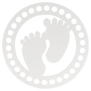 BIAŁA BAZA DO KOSZYKA DNO SPÓD PŁYTA HDF DO MAKRAMY STÓPKI KOŁO 15CM