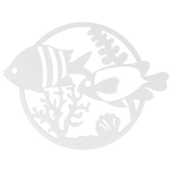 BIAŁA OBRĘCZ RYBKI RYBY 30 CM BAZA MAKRAMA ŁAPACZ SNÓW