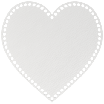 BIAŁA BAZA DO KOSZYKA DNO SPÓD PŁYTA HDF DO MAKRAMY SZYDEŁKA SERCE 30CM