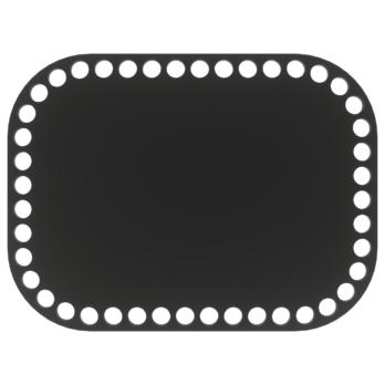 CZARNA BAZA DO KOSZYKA DNO SPÓD PŁYTA HDF DO MAKRAMY PROSTOKĄT 20X15CM