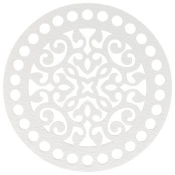 BIAŁA BAZA DO KOSZYKA DNO SPÓD PŁYTA HDF DO MAKRAMY ESY FLORESY KOŁO 15CM