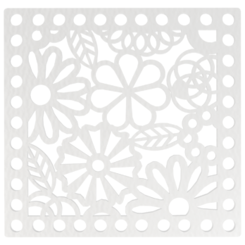 BIAŁA BAZA DO KOSZYKA DNO SPÓD PŁYTA HDF DO MAKRAMY KWIATY KWADRAT 15CM