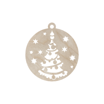 DREWNIANA BOMBKA CHOINKA NA CHOINKĘ OZDOBY ŚWIĄTECZNE BOŻE NARODZENIE DECOR