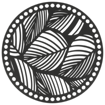 CZARNA BAZA DO KOSZYKA DNO SPÓD PŁYTA HDF DO MAKRAMY LIŚCIE KOŁO 20CM