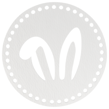 BIAŁA BAZA DO KOSZYKA DNO SPÓD PŁYTA HDF DO MAKRAMY ZAJĄC KRÓLIK 20CM