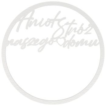 BIAŁA OBRĘCZ ANIOŁ STRÓŻ NASZEGO DOMU BAZA MAKRAMA ŁAPACZ SNÓW