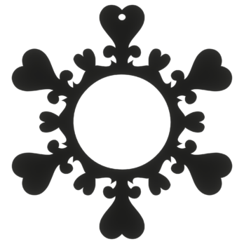 CZARNA BOMBKA ŚNIEŻYNKA SERCA NA CHOINKĘ OZDOBY ŚWIĄTECZNE BOŻE NARODZENIE