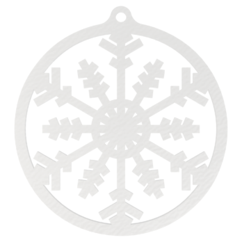 BIAŁA BOMBKA ŚNIEŻYNKA NA CHOINKĘ OZDOBY ŚWIĄTECZNE BOŻE NARODZENIE DECOR