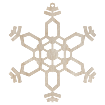 DREWNIANA BOMBKA ŚNIEŻYNKA NA CHOINKĘ OZDOBY ŚWIĄTECZNE BOŻE NARODZENIE DECOR