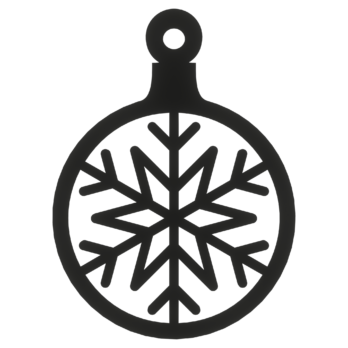 CZARNA BOMBKA ŚNIEŻYNKA NA CHOINKĘ OZDOBY ŚWIĄTECZNE BOŻE NARODZENIE DECOR