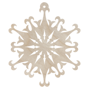 DREWNIANA BOMBKA ŚNIEŻYNKA NA CHOINKĘ OZDOBY ŚWIĄTECZNE BOŻE NARODZENIE DECOR