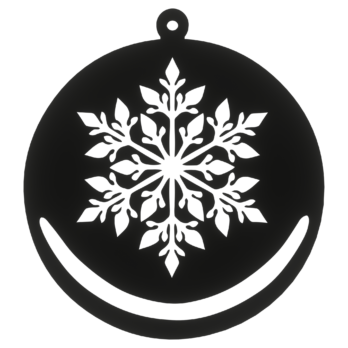 CZARNA BOMBKA ŚNIEŻYNKA NA CHOINKĘ OZDOBY ŚWIĄTECZNE BOŻE NARODZENIE DECOR