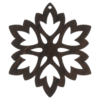 DĄB WENGE BOMBKA ŚNIEŻYNKA KWIAT NA CHOINKĘ OZDOBY ŚWIĄTECZNE BOŻE NARODZENIE