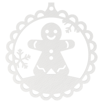 BIAŁA BOMBKA KORONKOWA Z CIASTKIEM NA CHOINKĘ OZDOBY ŚWIĄTECZNE BOŻE NARODZENIE DECOR